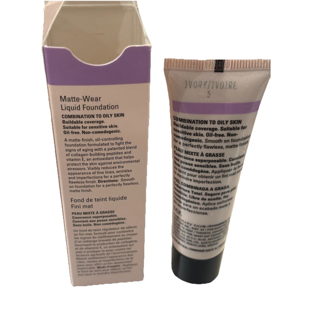 MARY KAY TimeWise MATTE-WEAR Liquid Foundation Ivory 5 038754 Discontinued NIB - Picture 4 of 5